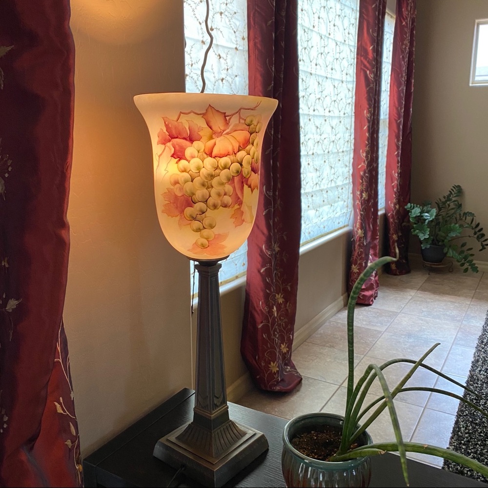 Upright Lamp Hand Painted